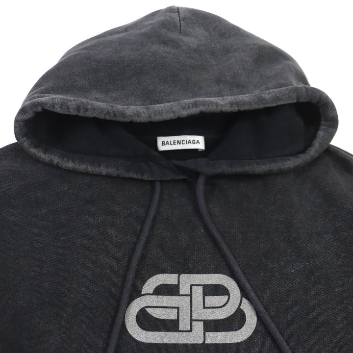 Top Quality Balenciaga Cotton BB Logo Oversized Pullover Hoodie XS