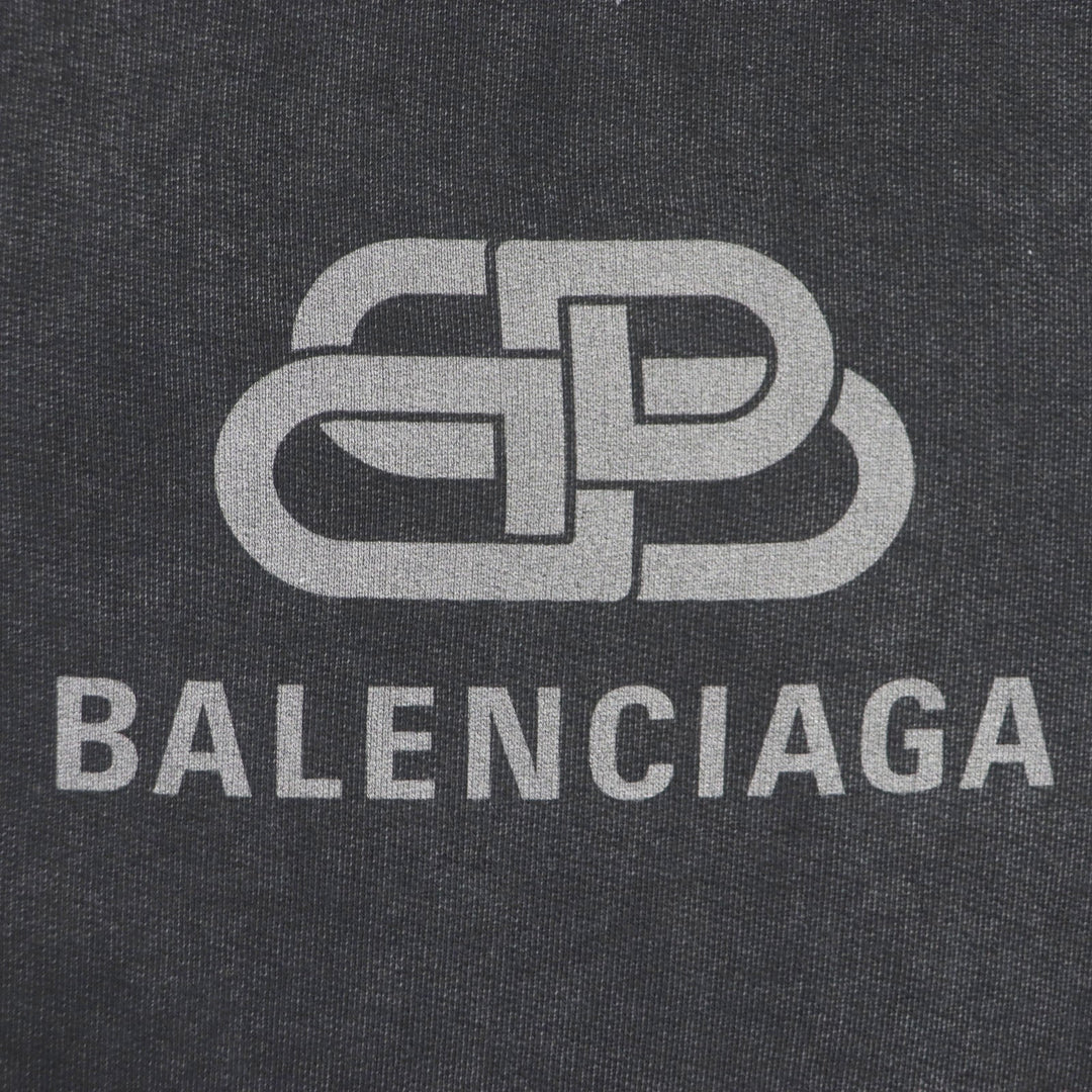 Top Quality Balenciaga Cotton BB Logo Oversized Pullover Hoodie XS