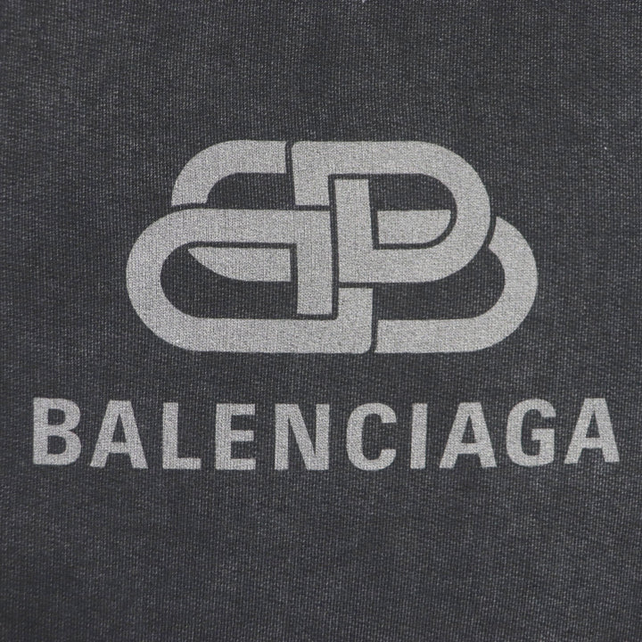Top Quality Balenciaga Cotton BB Logo Oversized Pullover Hoodie XS