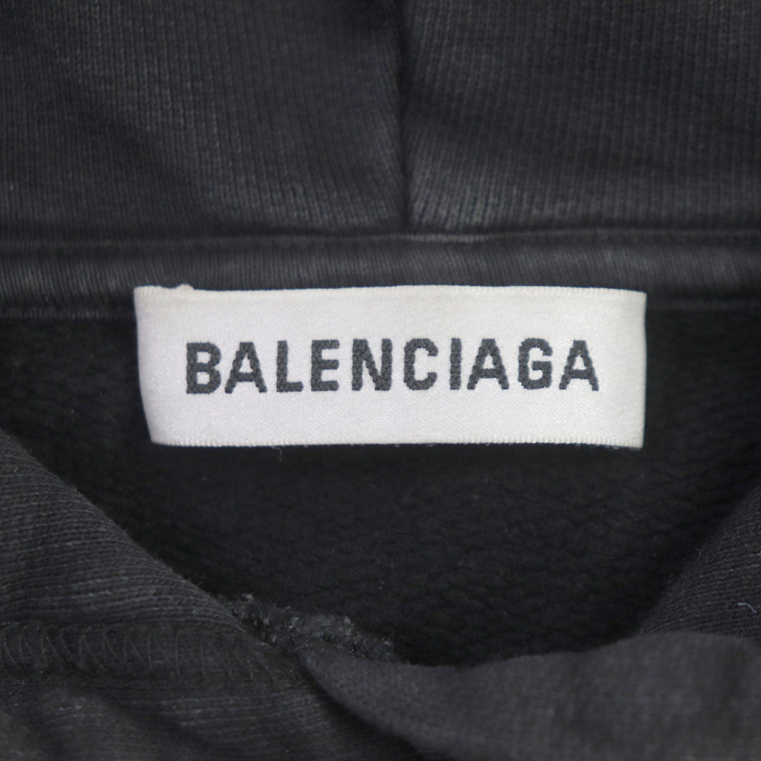 Top Quality Balenciaga Cotton BB Logo Oversized Pullover Hoodie XS