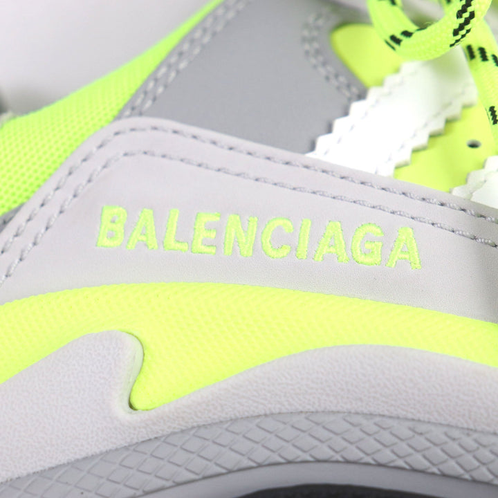 Top Quality Balenciaga Triple S Leather Nylon Sneakers Gray Black Yellow