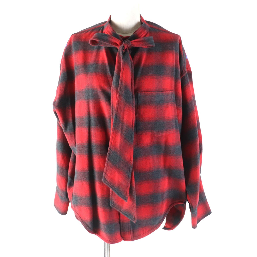 Top Quality Balenciaga Check Pattern Long Sleeve Shirt