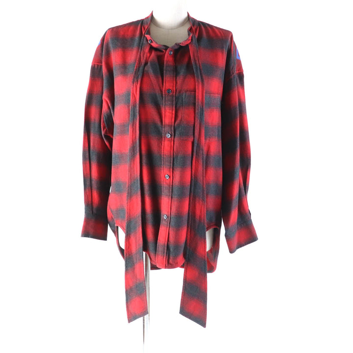 Top Quality Balenciaga Check Pattern Long Sleeve Shirt