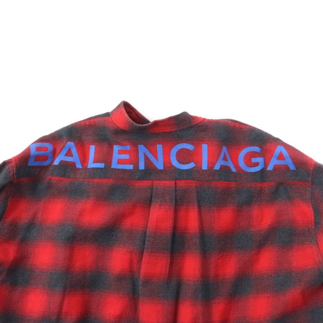Top Quality Balenciaga Check Pattern Long Sleeve Shirt