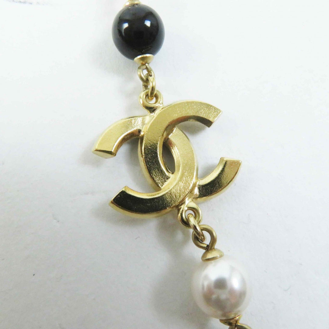 Top Quality Chanel COCO Mark Rhinestone Pearl Necklace