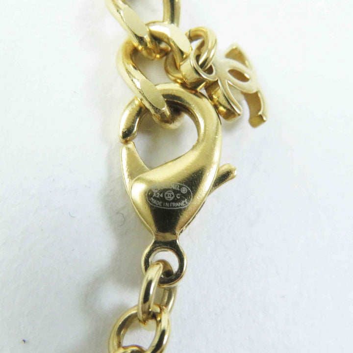 Top Quality Chanel COCO Mark Rhinestone Pearl Necklace