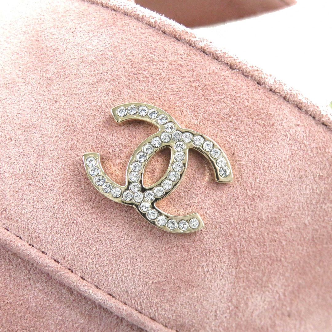 Top Quality Chanel Suede Leather Sandals 37.5 Pink