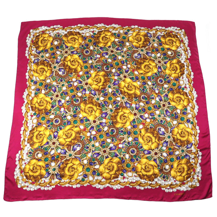 Top Quality Chanel Silk Camellia Jewelry Shawl Scarf