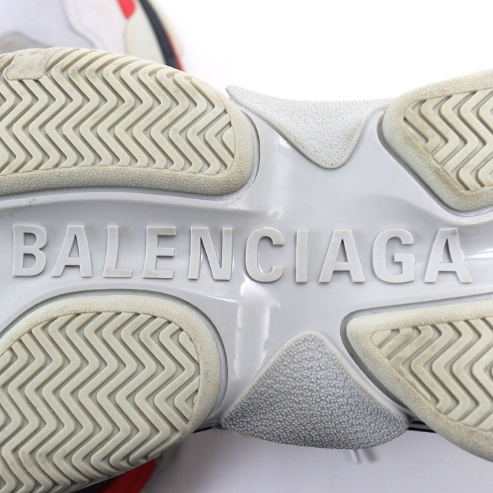 Top Quality Balenciaga Triple S Leather Sneakers Gray Red