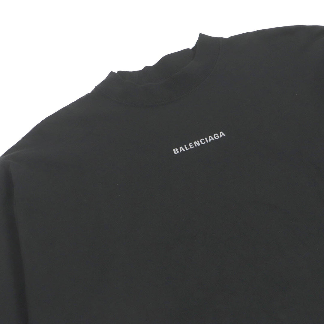 Top Quality Balenciaga Cotton Logo Print T-Shirt Black S
