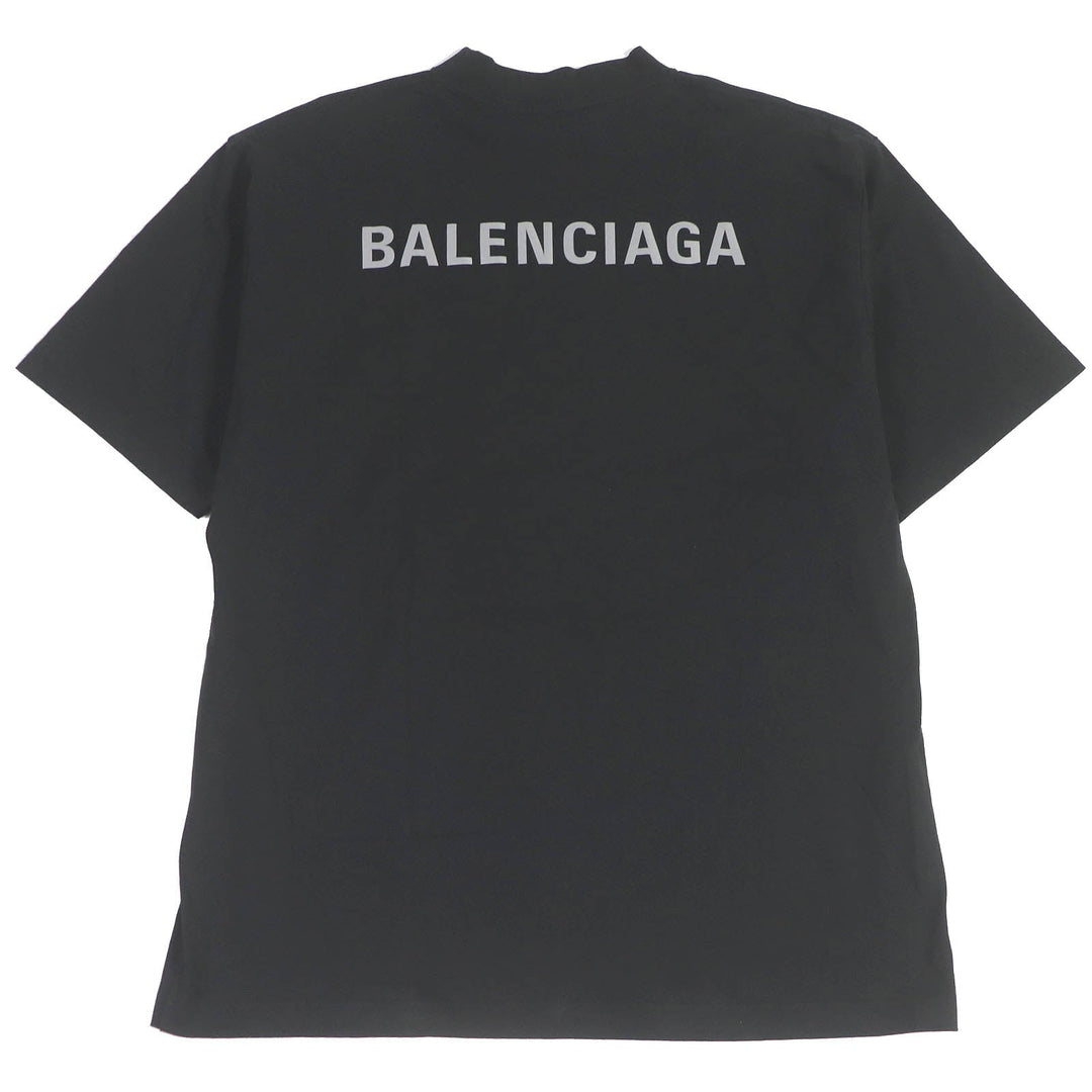 Top Quality Balenciaga Cotton Logo Print T-Shirt Black S
