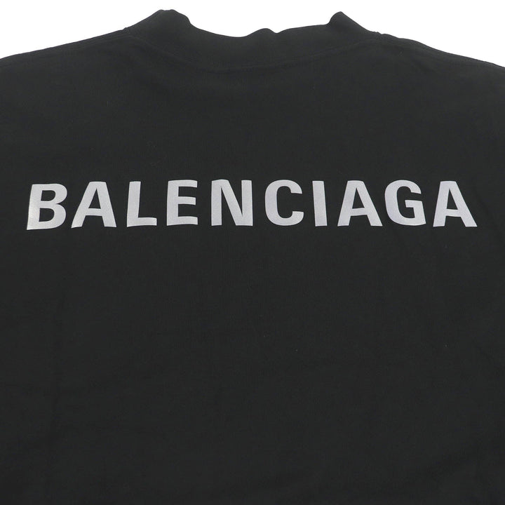 Top Quality Balenciaga Cotton Logo Print T-Shirt Black S