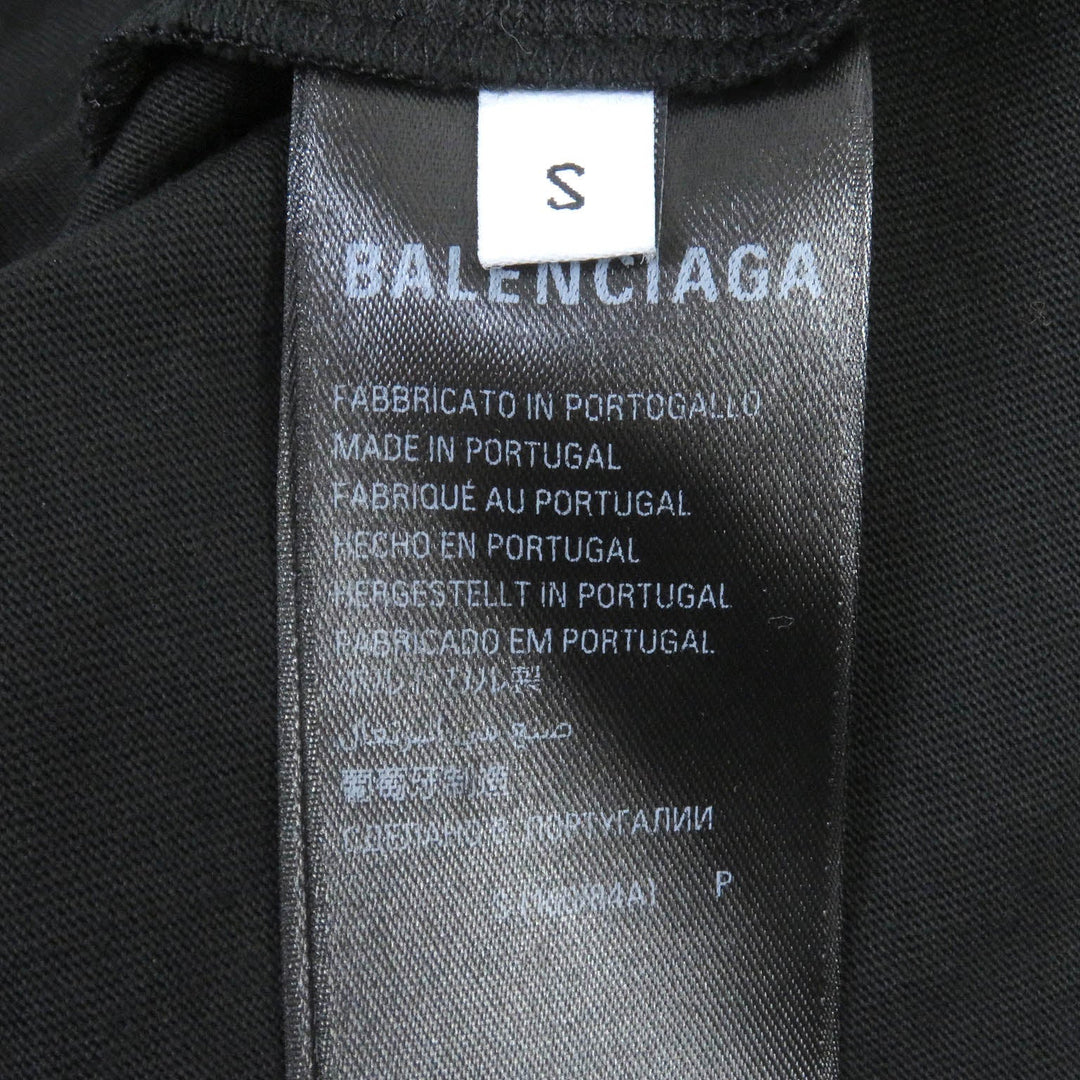 Top Quality Balenciaga Cotton Logo Print T-Shirt Black S