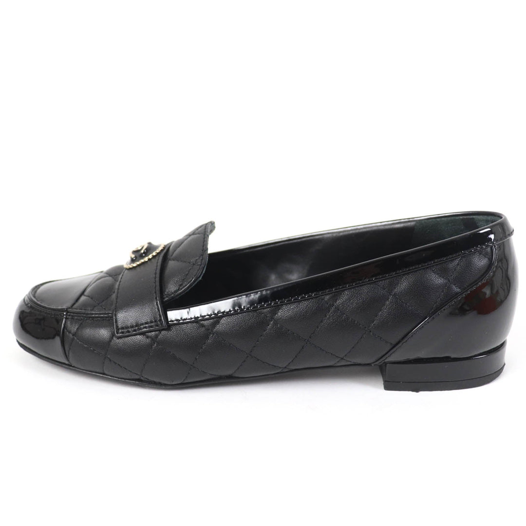 Top Quality Chanel COCO Mark Matelasse Flat Pumps Leather 36.5