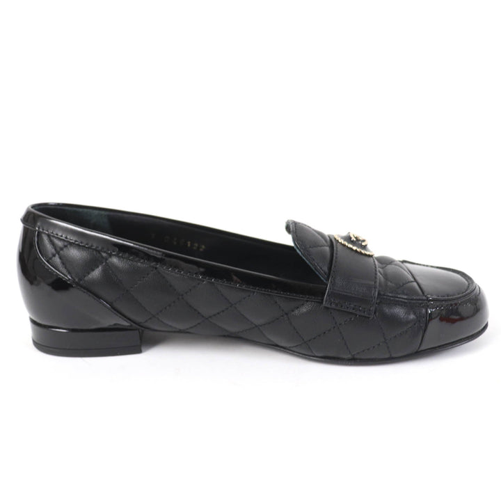 Top Quality Chanel COCO Mark Matelasse Flat Pumps Leather 36.5