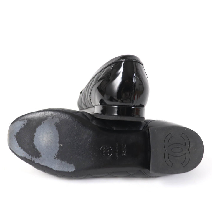 Top Quality Chanel COCO Mark Matelasse Flat Pumps Leather 36.5
