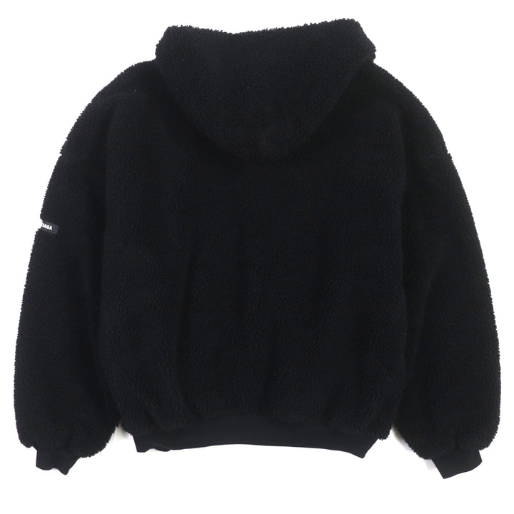 Top Quality Balenciaga Zip-Up Hoodie Fleece Jacket Black