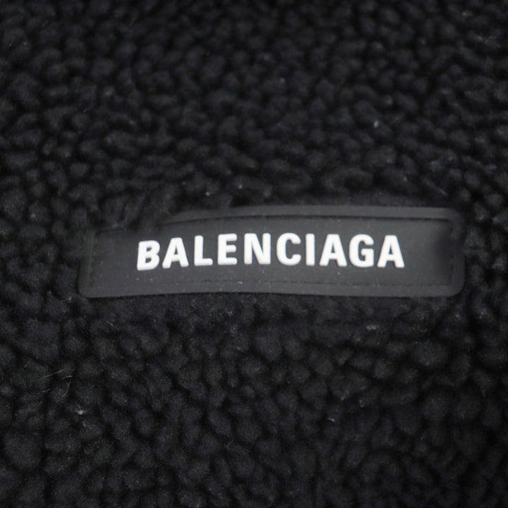 Top Quality Balenciaga Zip-Up Hoodie Fleece Jacket Black