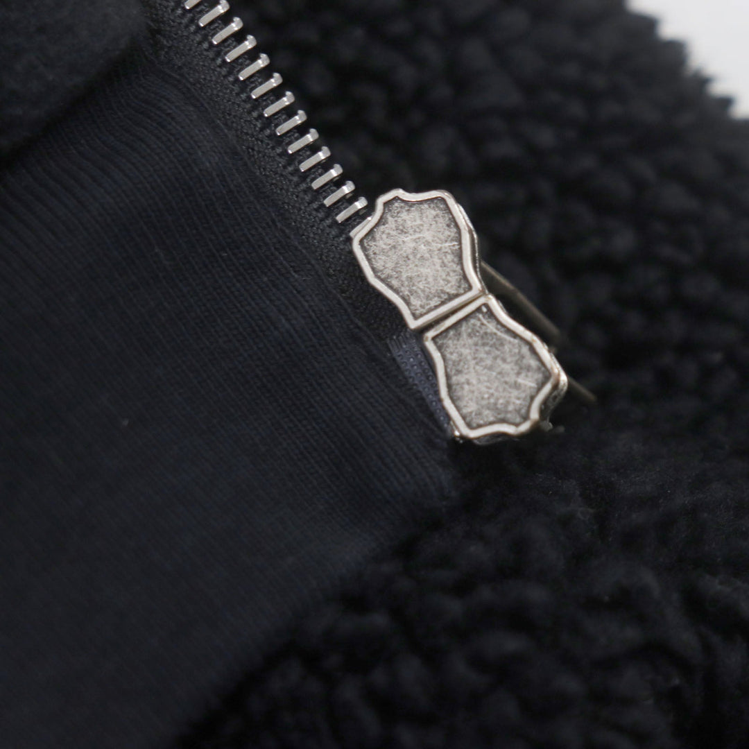 Top Quality Balenciaga Zip-Up Hoodie Fleece Jacket Black