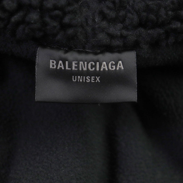 Top Quality Balenciaga Zip-Up Hoodie Fleece Jacket Black