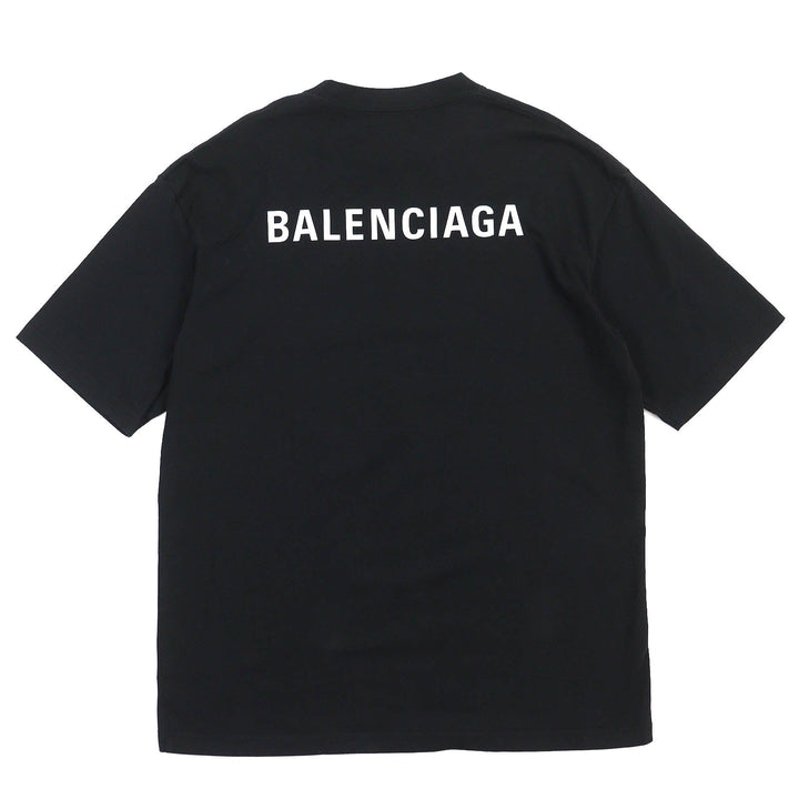 Top Quality Balenciaga Logo Print Oversized T-Shirt Black XS
