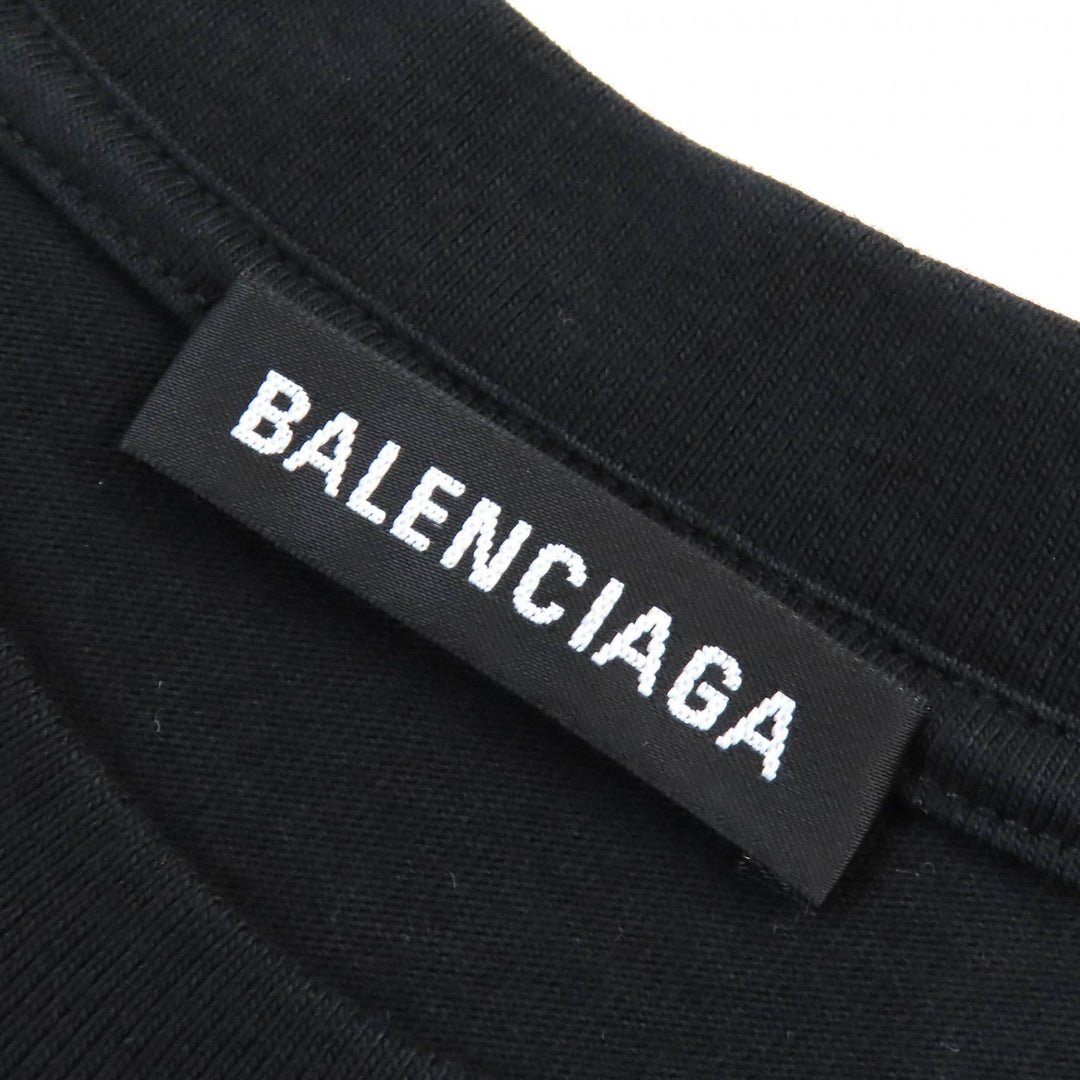 Top Quality Balenciaga Logo Print Oversized T-Shirt Black XS