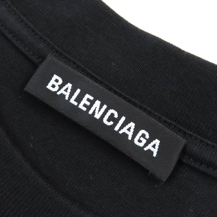 Top Quality Balenciaga Logo Print Oversized T-Shirt Black XS