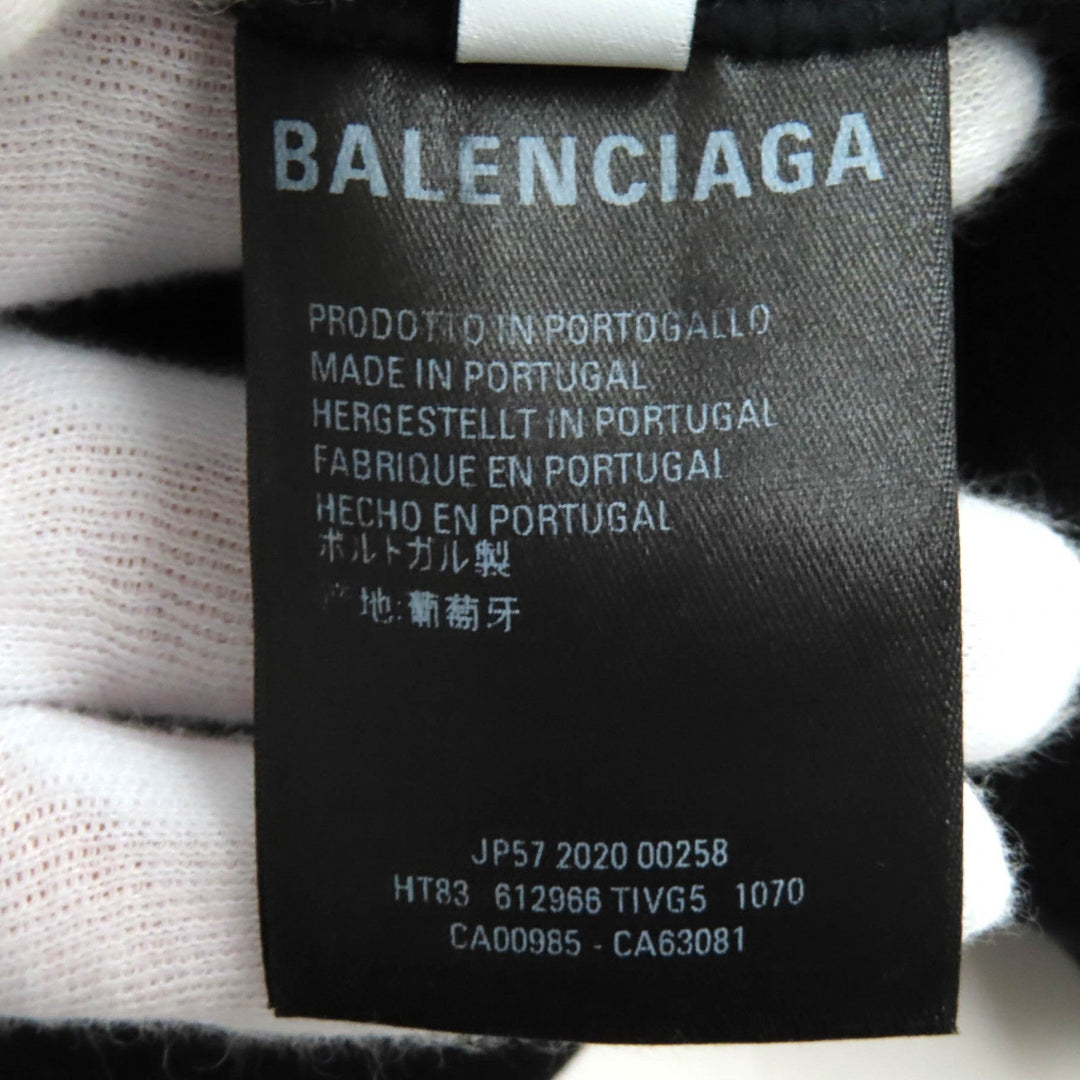 Top Quality Balenciaga Logo Print Oversized T-Shirt Black XS
