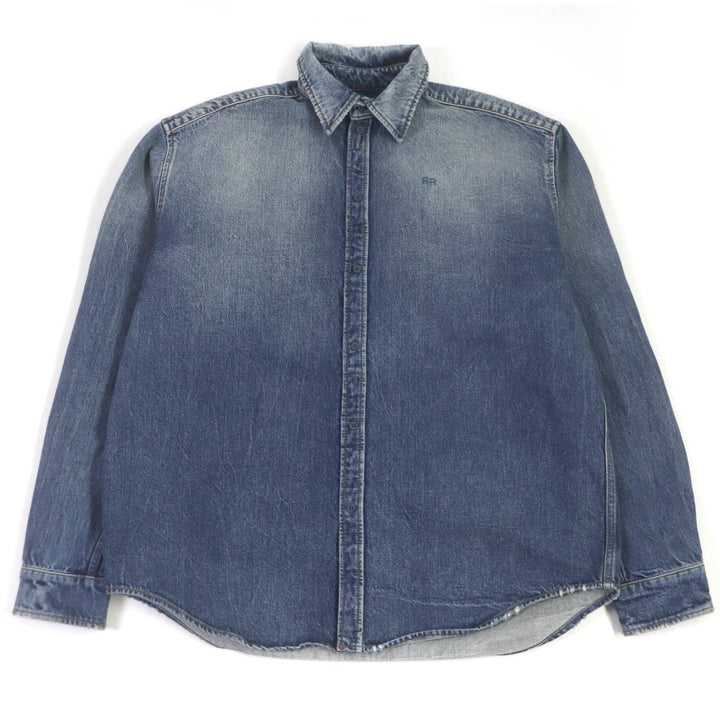 Top Quality Balenciaga Denim Shirt Indigo Blue S