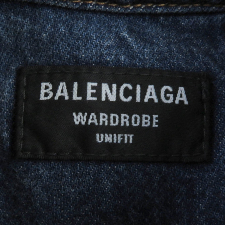 Top Quality Balenciaga Denim Shirt Indigo Blue S
