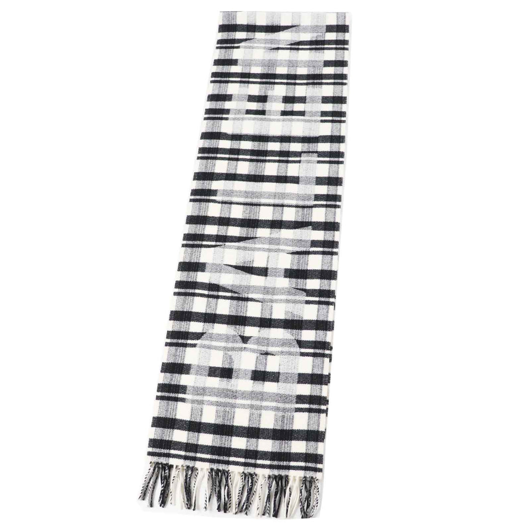 Top Quality Balenciaga Wool Logo Check Scarf with Fringe