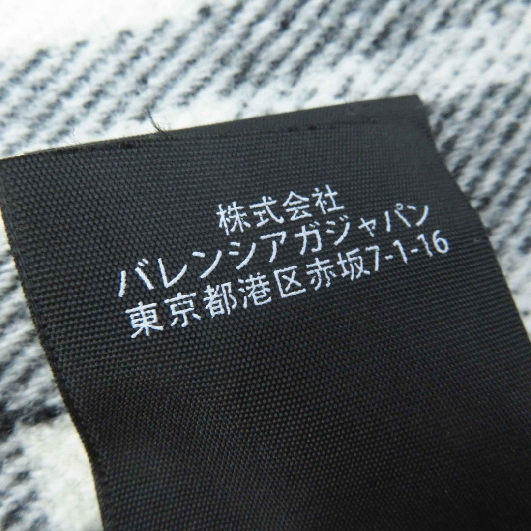 Top Quality Balenciaga Wool Logo Check Scarf with Fringe