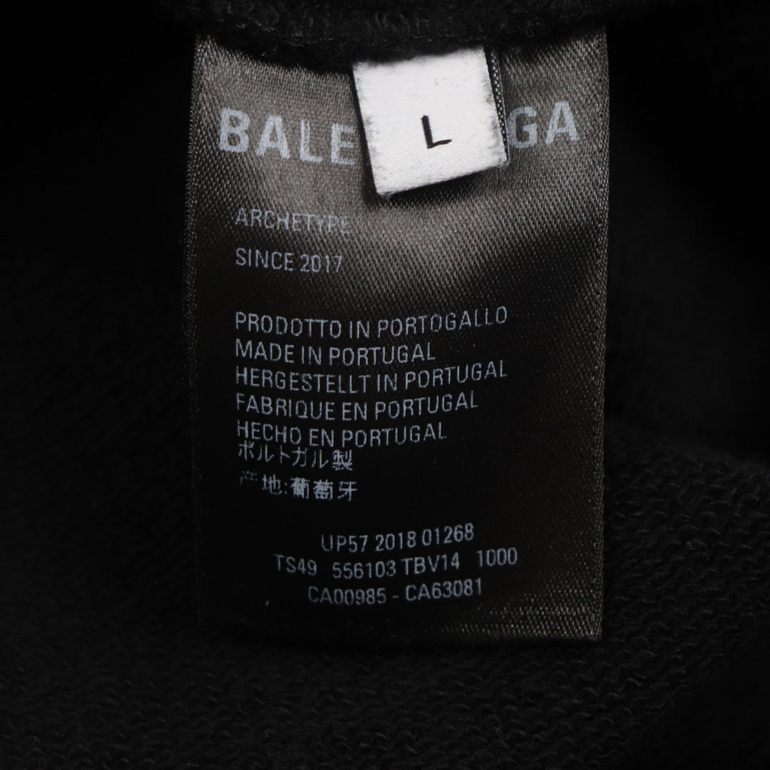 Top Quality Balenciaga Cotton Logo Print Pullover Hoodie