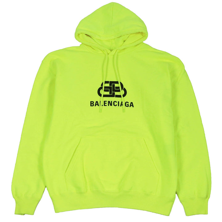 Top Quality Balenciaga BB Logo Oversized Hoodie Neon Yellow