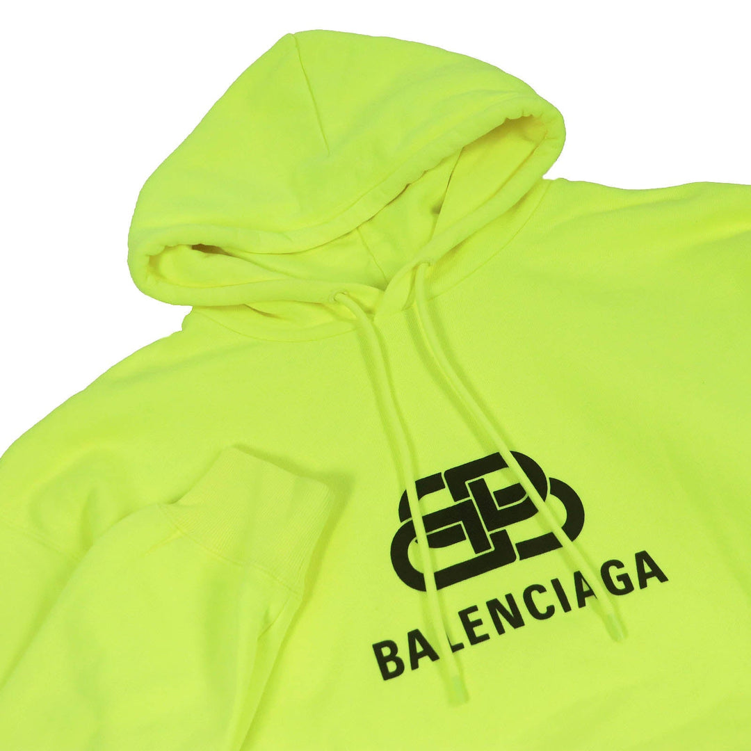 Top Quality Balenciaga BB Logo Oversized Hoodie Neon Yellow