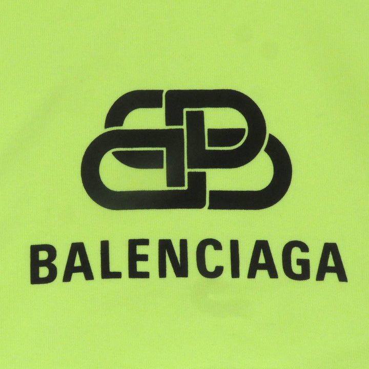 Top Quality Balenciaga BB Logo Oversized Hoodie Neon Yellow