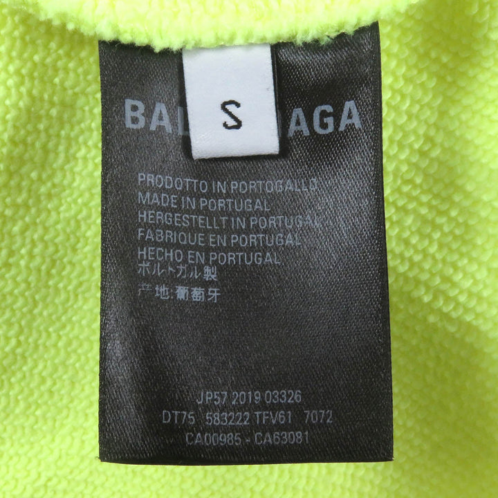 Top Quality Balenciaga BB Logo Oversized Hoodie Neon Yellow