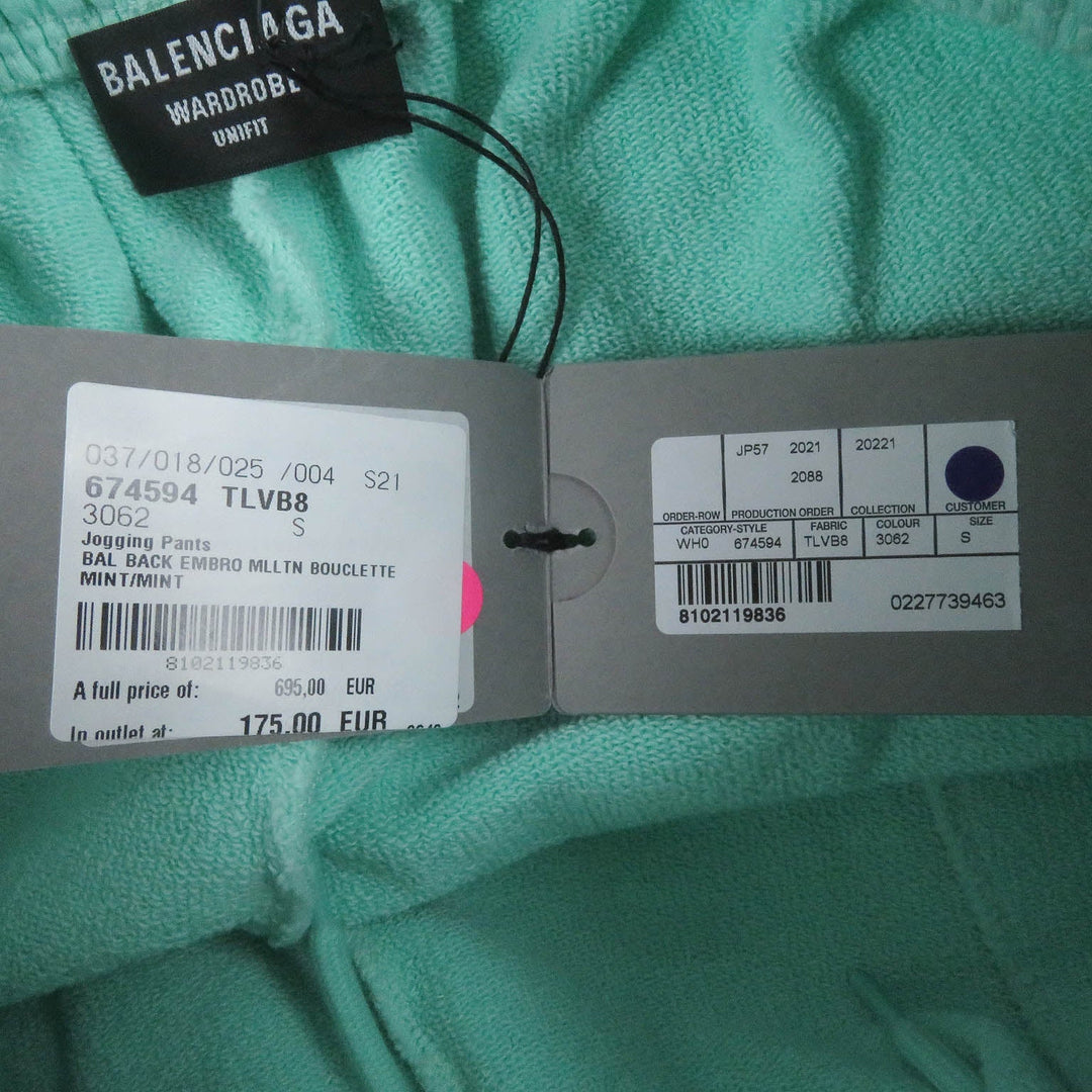 Top Quality Balenciaga Logo Joggers Pants Mint S