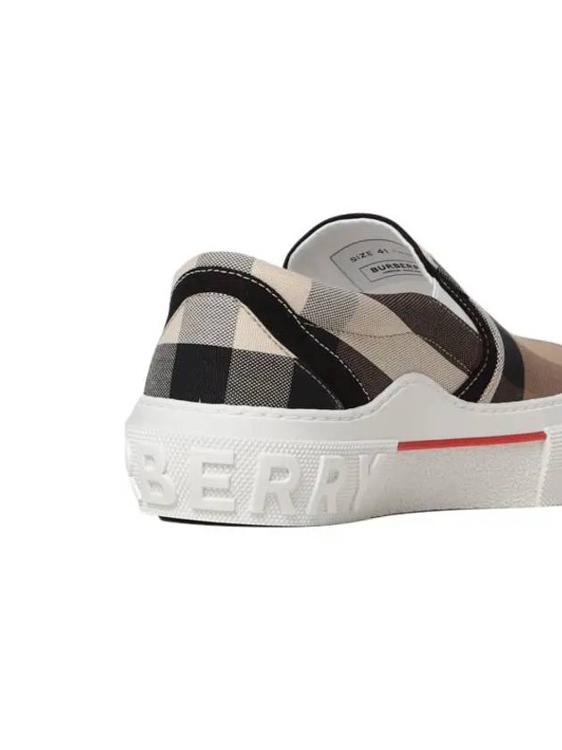 Burberry Embossed Logo Checked Slip-on