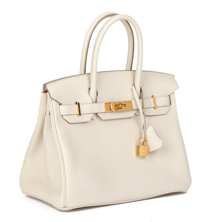 Top quality Hermes Craie Togo Leather Birkin 30cm Retourne Tote