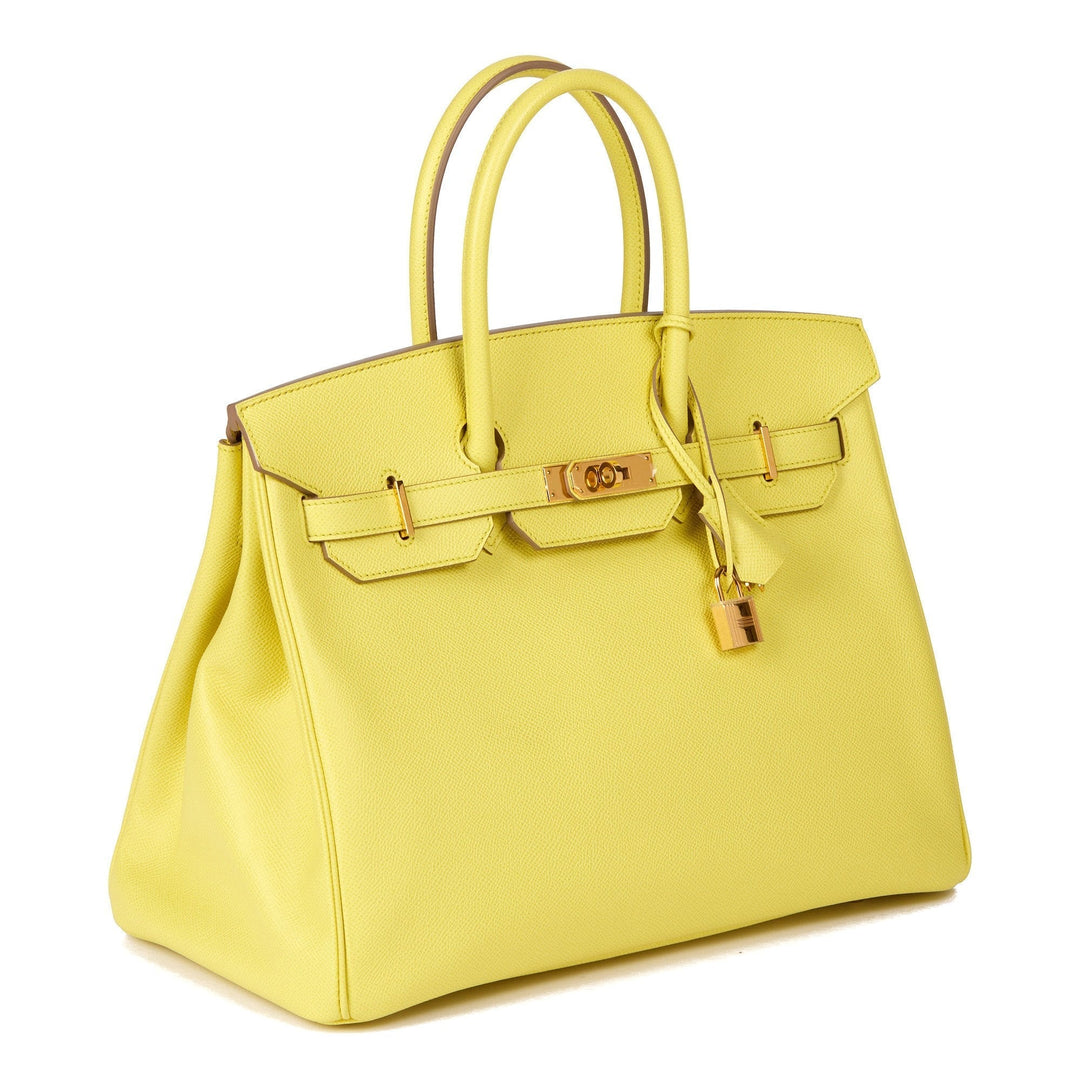 Top quality Hermes Soufre Epsom Leather Birkin 35cm Tote