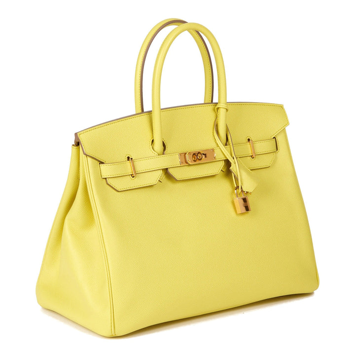 Top quality Hermes Soufre Epsom Leather Birkin 35cm Tote