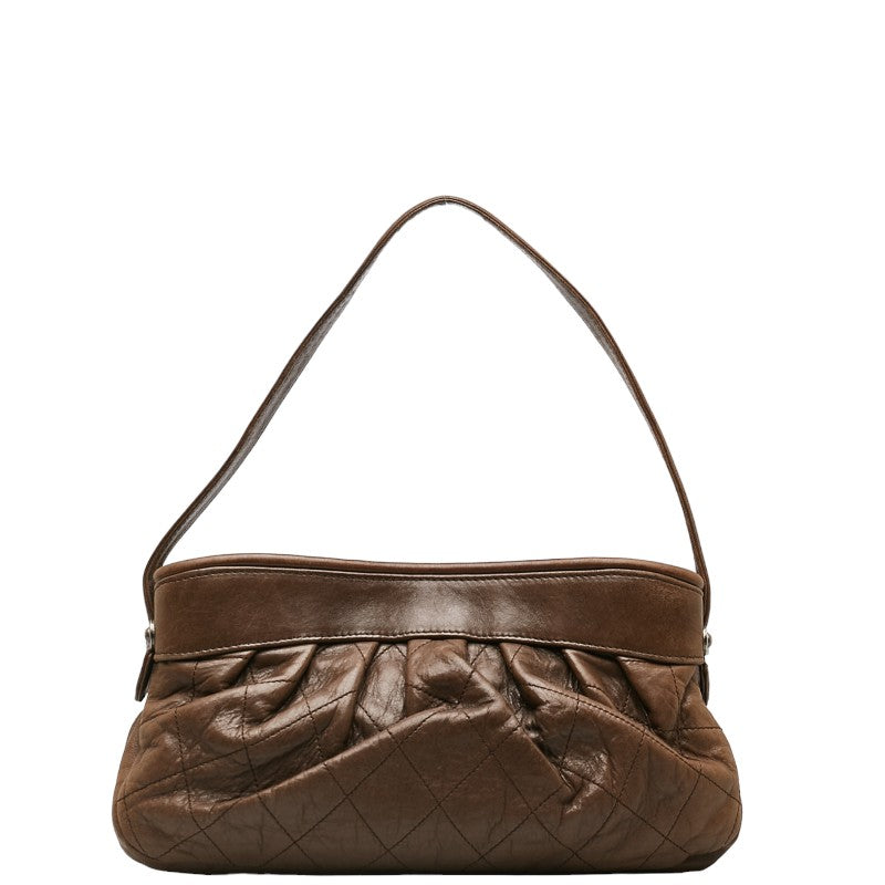 Top Quality Chanel Matrasse Logo Silver Gold  One-Shoulder Bag Brown   CHANEL