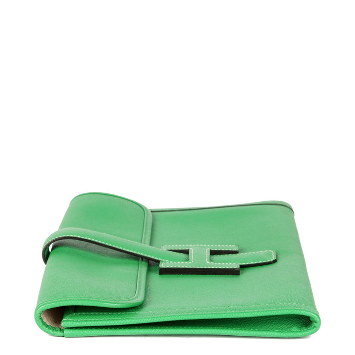 Premium Handmade Hermes Cactus Epsom Leather Jige 29 Clutch