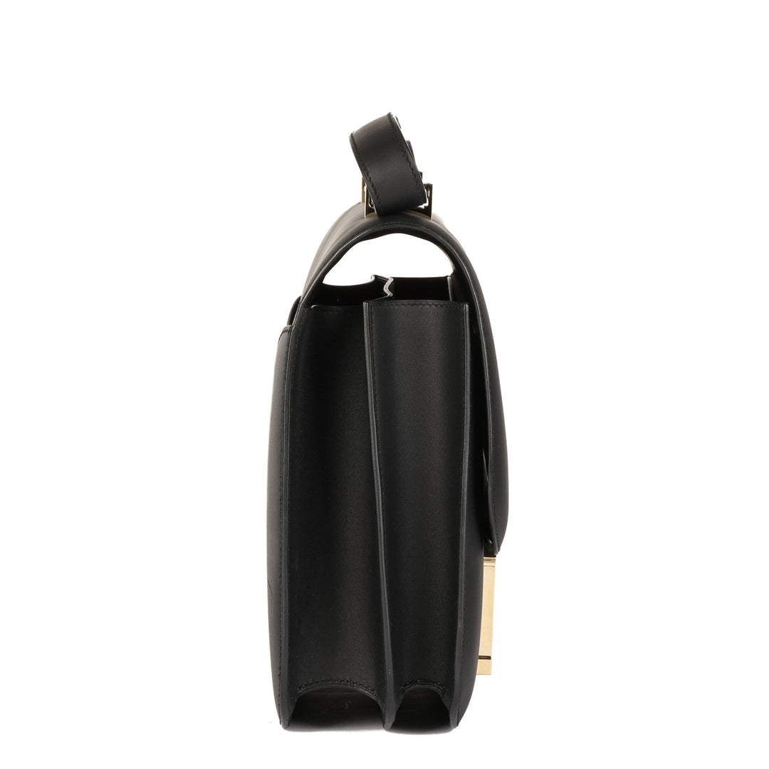 Top quality Hermes Black Sombrero Leather Constance Cartable Shoulder Bag