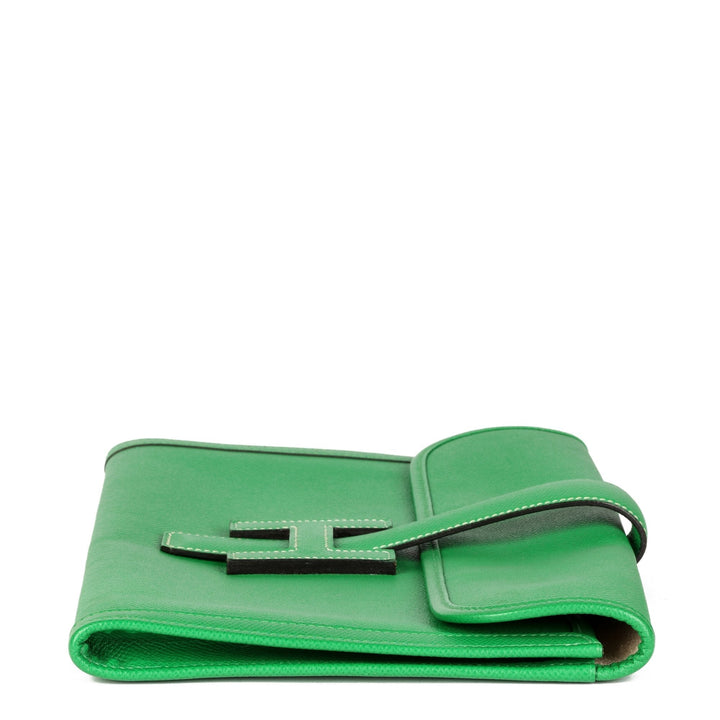 Premium Handmade Hermes Cactus Epsom Leather Jige 29 Clutch