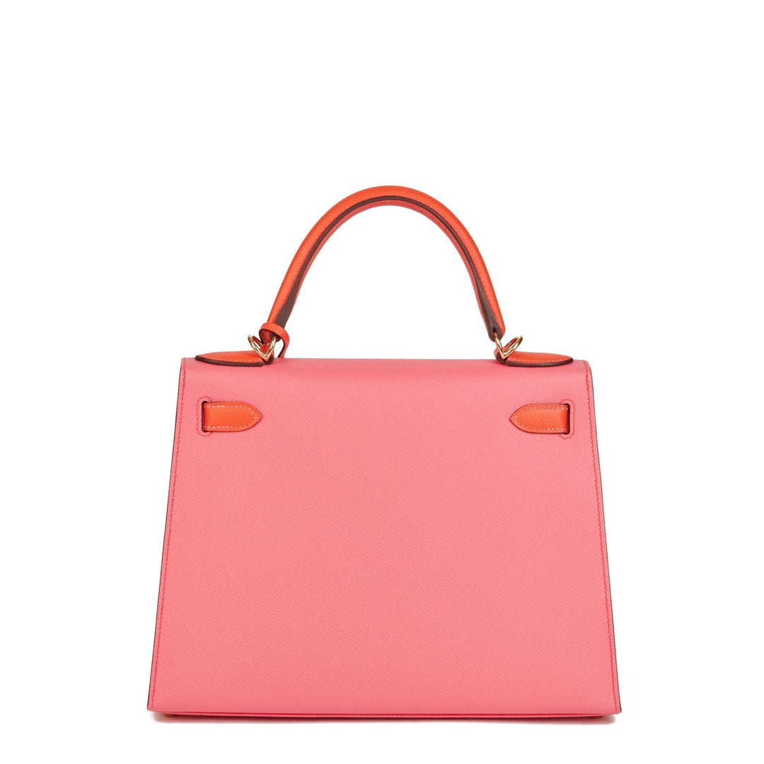 Top quality Hermes Rose Azalea & Rose Jaipur Epsom Leather HSS Special Order Kelly 28cm Sellier Shoulder Bag