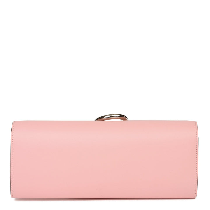 Top quality Hermes Rose Sakura Tadelakt Leather Egee Clutch