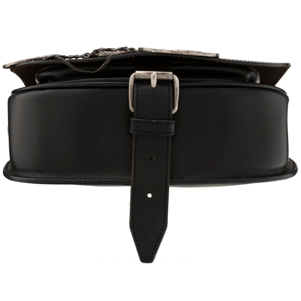 Chanel Black Coin Medallion Saddle