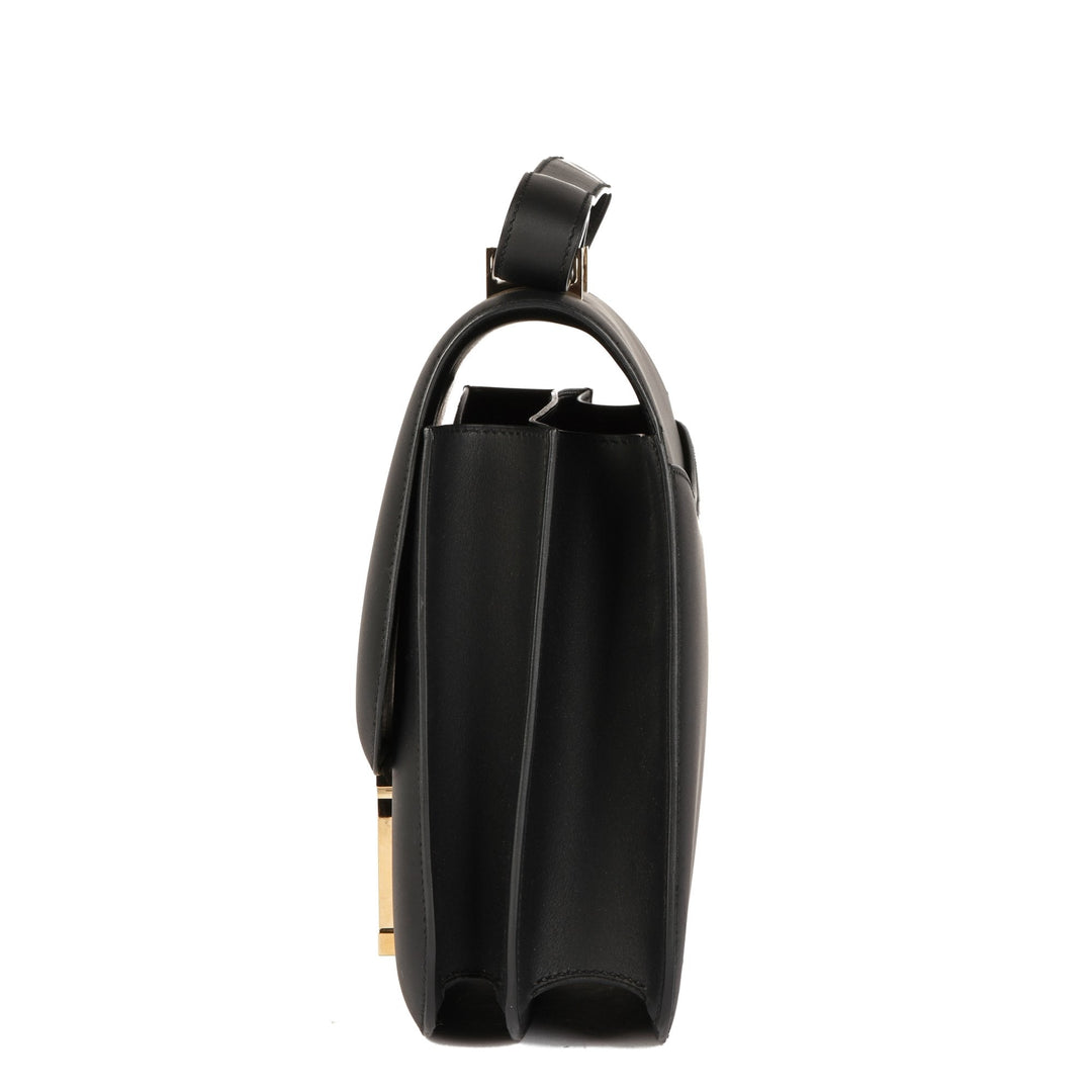 Top quality Hermes Black Sombrero Leather Constance Cartable Shoulder Bag